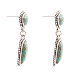 Statement Turquoise and Sterling Silver Roped Earrings - Barse Jewelry
