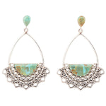 Sterling Lace and Turquoise Earrings - Barse Jewelry