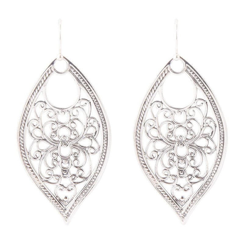 Sterling Lace Drop Earrings - Barse Jewelry