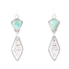Sterling Silver and Turquoise Shield Drop Earrings - Barse Jewelry