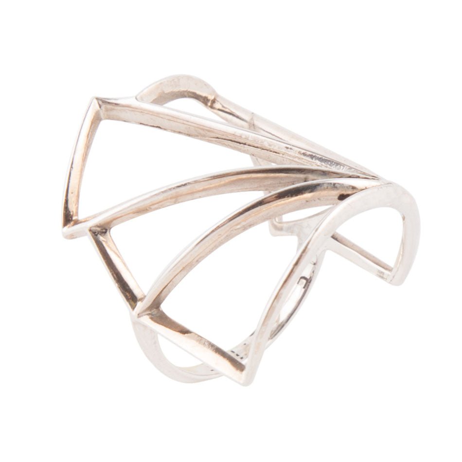 Sterling Silver Multi Angle Ring - Barse Jewelry