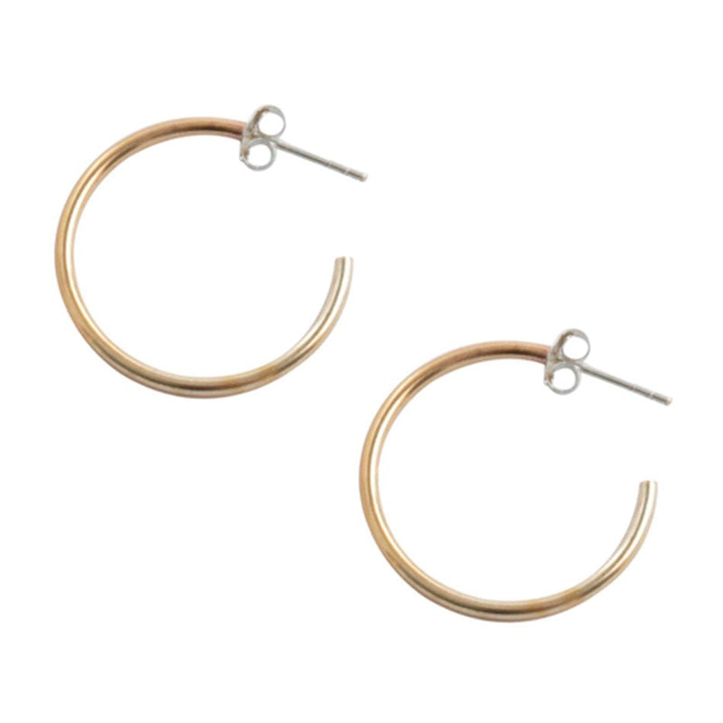 Sterling Silver Post Hoop Earrings, 2.5cm - Barse Jewelry