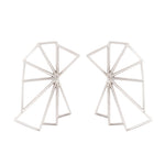 Sterling Silver Tri Design Earring - Barse Jewelry