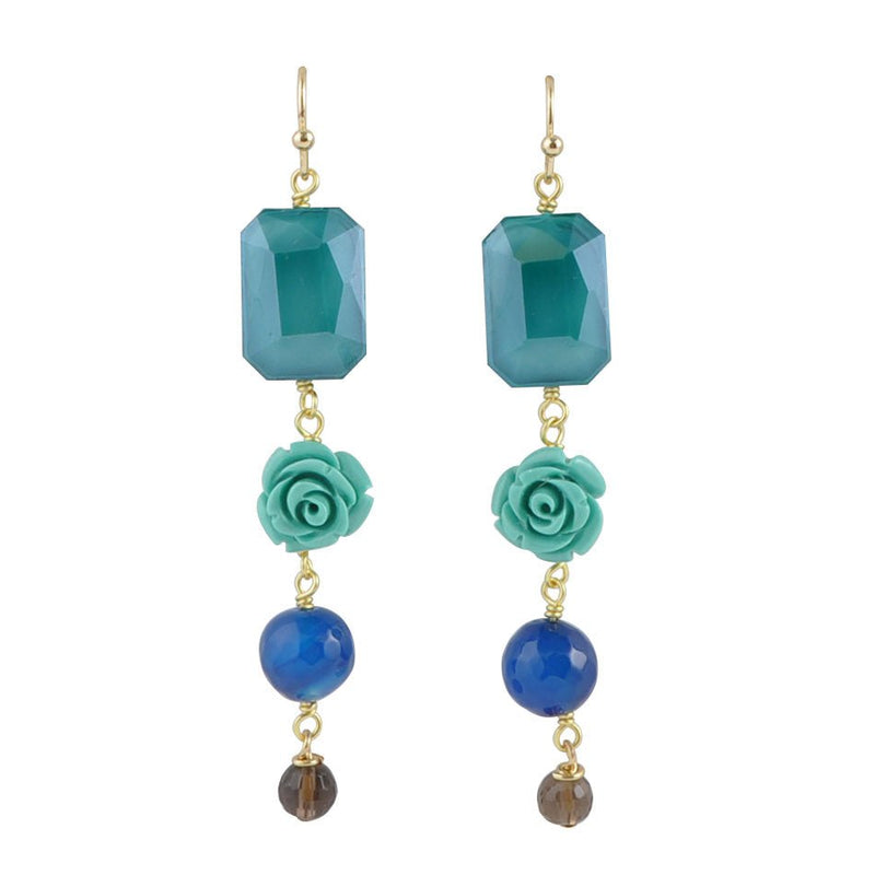 Stop and Smell the Rose Earrings - Barse Jewelry