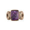 Studded Purple Turquoise Ring - Bronze - Barse Jewelry