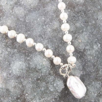 Sunday Best Pearl Toggle Necklace - Barse Jewelry