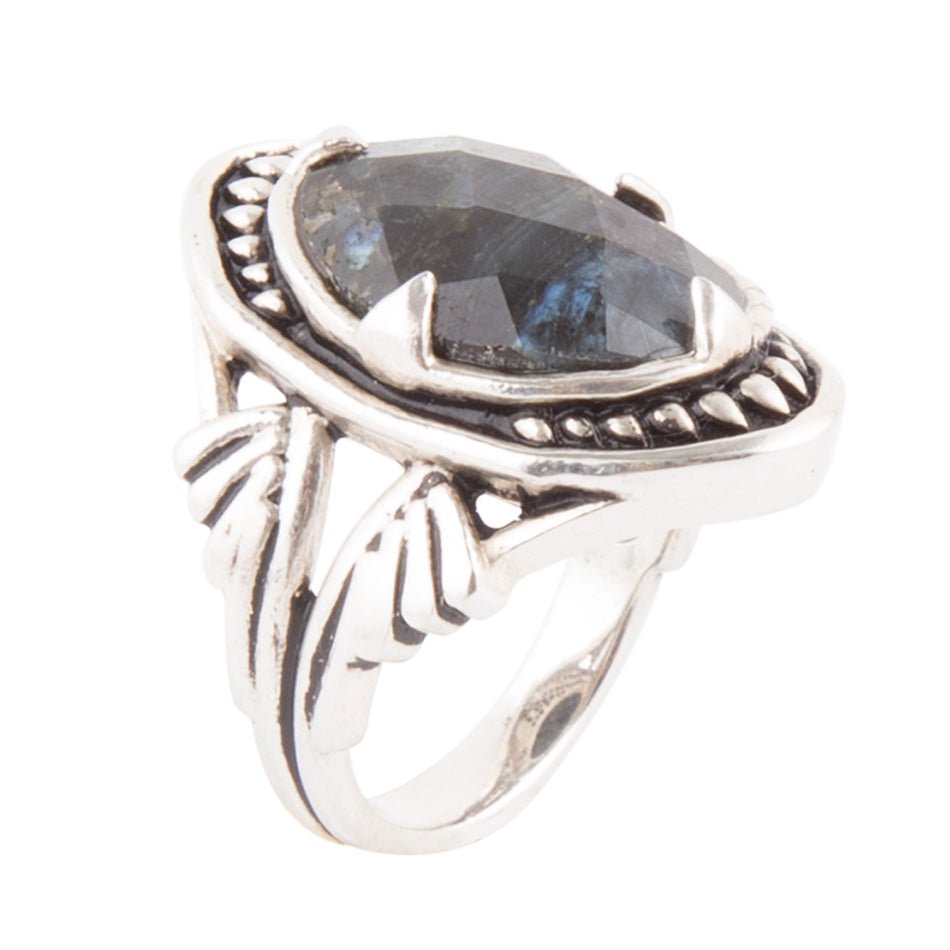 Sweet Dreams Faceted Midnight Labradorite Ring - Barse Jewelry