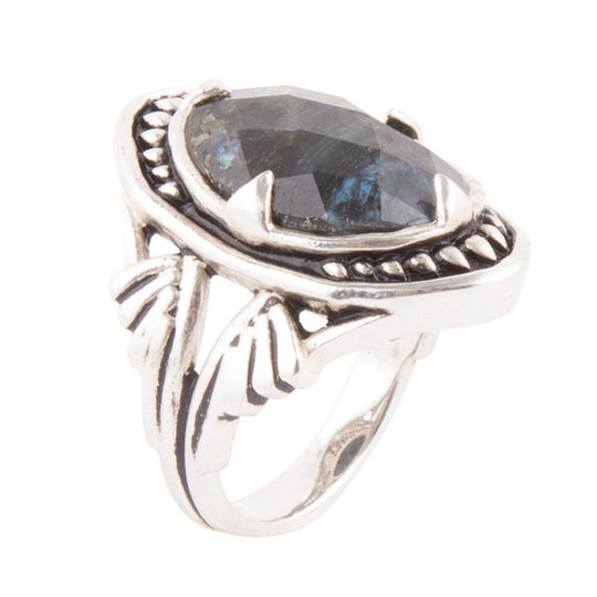 Sweet Dreams Faceted Midnight Labradorite Ring