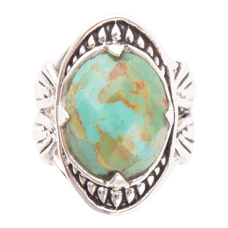 Sweet Dreams Faceted Turquoise and Sterling Silver Ring - Barse Jewelry