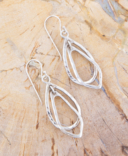 Swirled Sterling Silver Drop Earrings - Barse Jewelry