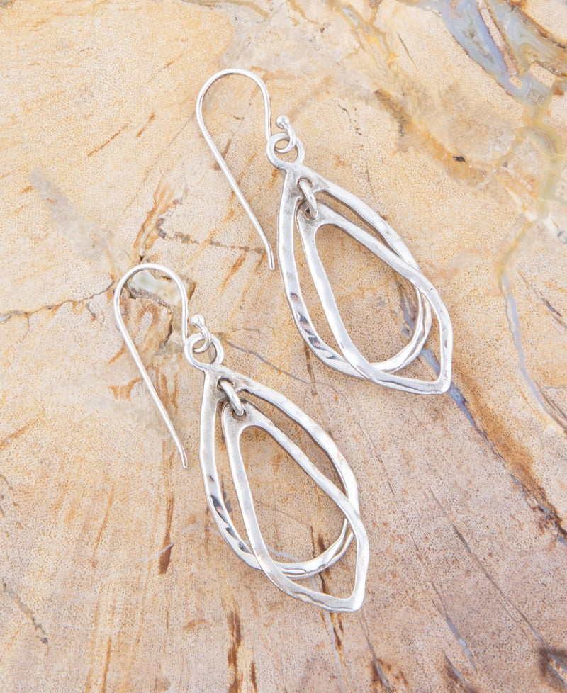 Swirled Sterling Silver Drop Earrings - Barse Jewelry