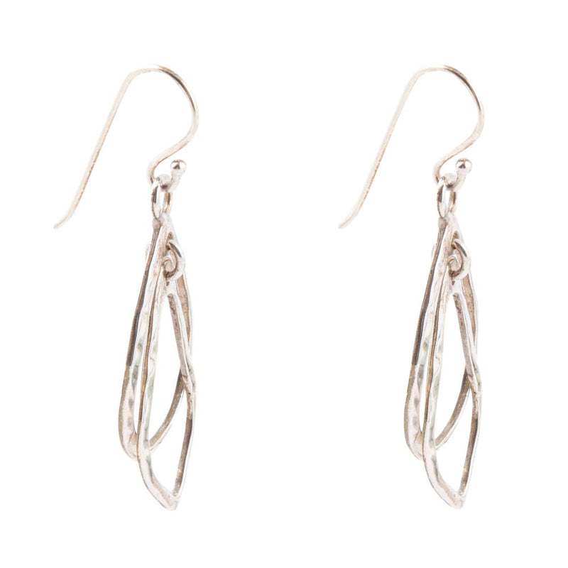 Swirled Sterling Silver Drop Earrings - Barse Jewelry