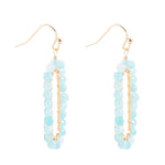 Teal Agate Endless Loop Earrings - Barse Jewelry