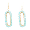 Teal Agate Endless Loop Earrings - Barse Jewelry