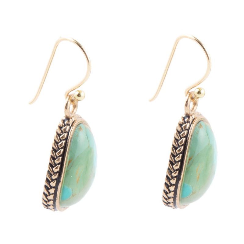 Teardrop Turquoise Drop Earrings - Barse Jewelry