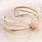 Terra Peach Moonstone and Bronze Cuff Bracelet - Barse Jewelry