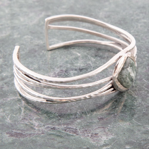 Terra Seraphinite and Sterling Silver Cuff Bracelet - Barse Jewelry