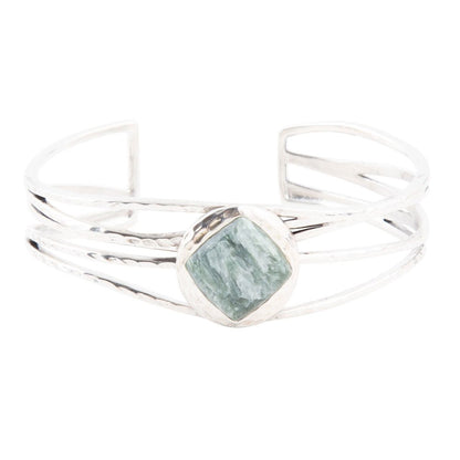 Terra Seraphinite and Sterling Silver Cuff Bracelet - Barse Jewelry