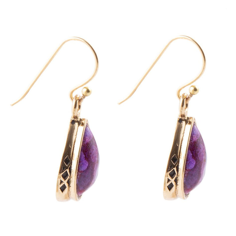 The Perfect Drop of Purple Turquoise Earrings - Barse Jewelry
