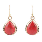 The Perfect Drop Red Howlite Earrings - Barse Jewelry