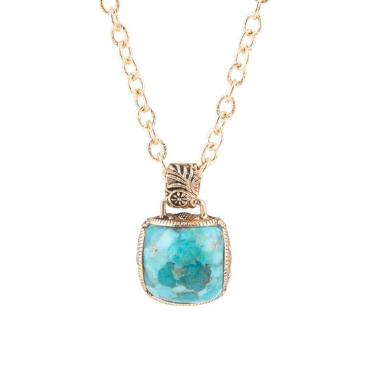 Three Turquoise Stone Necklace