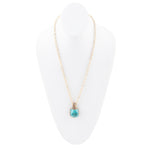 Three Turquoise Stone Necklace - Barse Jewelry