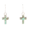 Touch of Turquoise Cross Earring - Barse Jewelry