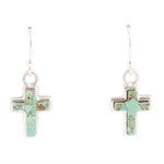 Touch of Turquoise Cross Earring - Barse Jewelry
