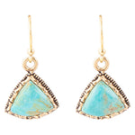 Tri-Point Turquoise Earrings - Barse Jewelry