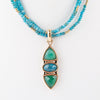 Tri-Stone Apatite Necklace - Barse Jewelry