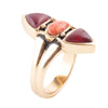 Tri-Stone Bordeaux Quartz Ring - Barse Jewelry