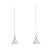 Triangle Threader White Howlite and Sterling Silver Earrings - Barse Jewelry
