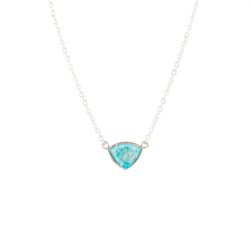 Trident Chrysocolla and Sterling Necklace - Barse Jewelry