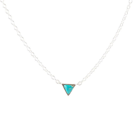 Trident Turquoise and Sterling Silver Necklace