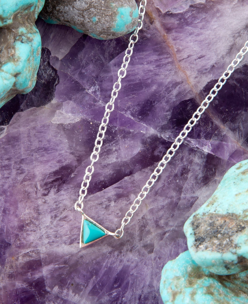 Trident Turquoise and Sterling Silver Necklace - Barse Jewelry