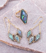 Trillion Abalone Drop Earrings - Barse Jewelry