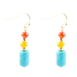 Triple Drop Magnesite and Jade Earrings - Barse Jewelry