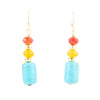 Triple Drop Magnesite and Jade Earrings - Barse Jewelry