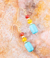 Triple Drop Magnesite and Jade Earrings - Barse Jewelry
