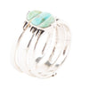 Triple Stack Shaped Turquoise and Sterling Silver Ring Set - Barse Jewelry