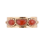 Triple Stone Simplicity Ring- Carnelian and Bronze - Barse Jewelry
