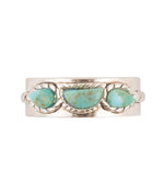 Triple Stone Simplicity Turquoise and Sterling Silver Ring - Barse Jewelry