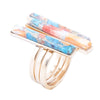 Triple Threat Turquoise Matrix Ring Set - Barse Jewelry