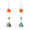 Turquoise Ambrosia Multi-Stone Linear Drop Earrings - Barse Jewelry
