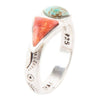 Turquoise and Coral Duo Ring - Barse Jewelry