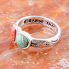 Turquoise and Coral Duo Ring - Barse Jewelry