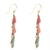 Turquoise and Coral Tapestry Drop Earrings - Barse Jewelry