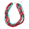 Turquoise and Coral Toursade Necklace - Barse Jewelry