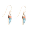 Turquoise and Spiny Oyster Matrix and Bronze Drop Earrings - Barse Jewelry