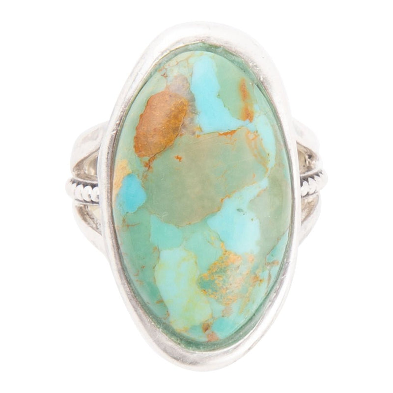 Turquoise and Sterling Silver Oval Ring - Barse Jewelry